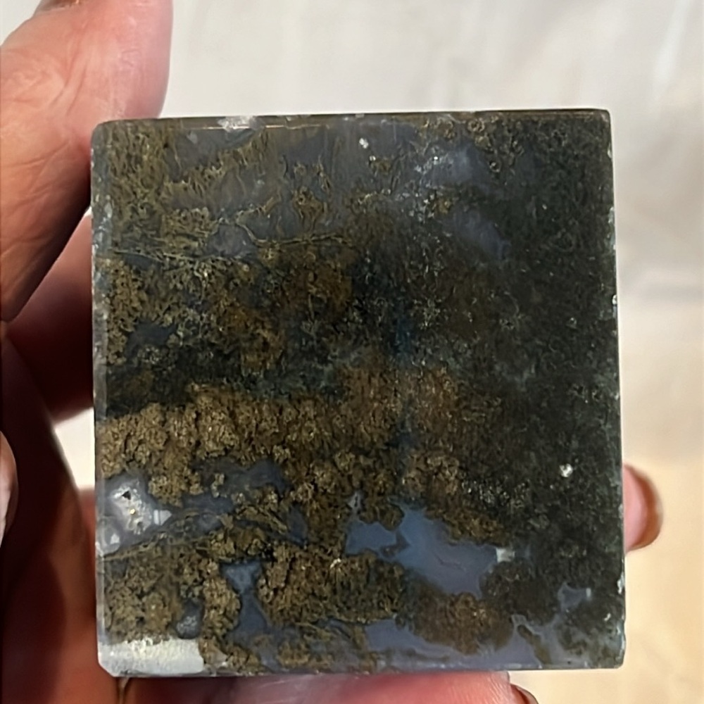 Moss Agate Crystal / Gemstone Cube NWOT - Picture 6 of 17
